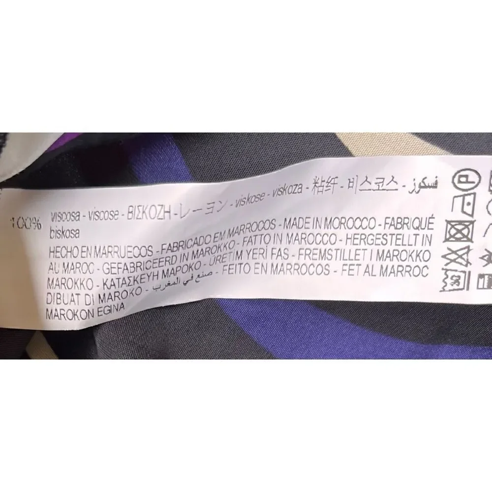 NWT Zara Blogger’s Favorite Printed Silk Effect Maxi Skirt, Size Small
